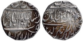 Silver One Rupee Coin of Balanagar Gadha Mint of Maratha Confederacy.