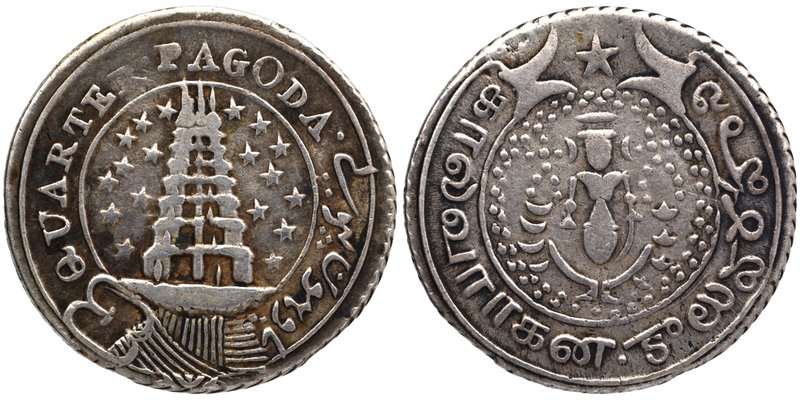 Presidencies of India
Madras Presidency
Silver 1/4 Pagoda 
Silver Quarter Pag...