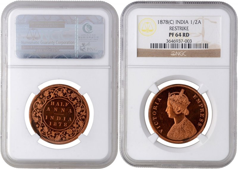 British India
Anna 1/2 
Anna 1/2
Copper Half Anna Coin of Victoria Empress of...