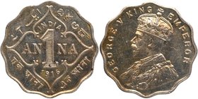 Copper Nickel One Anna Coin of King George V of Bombay Mint of 1916.