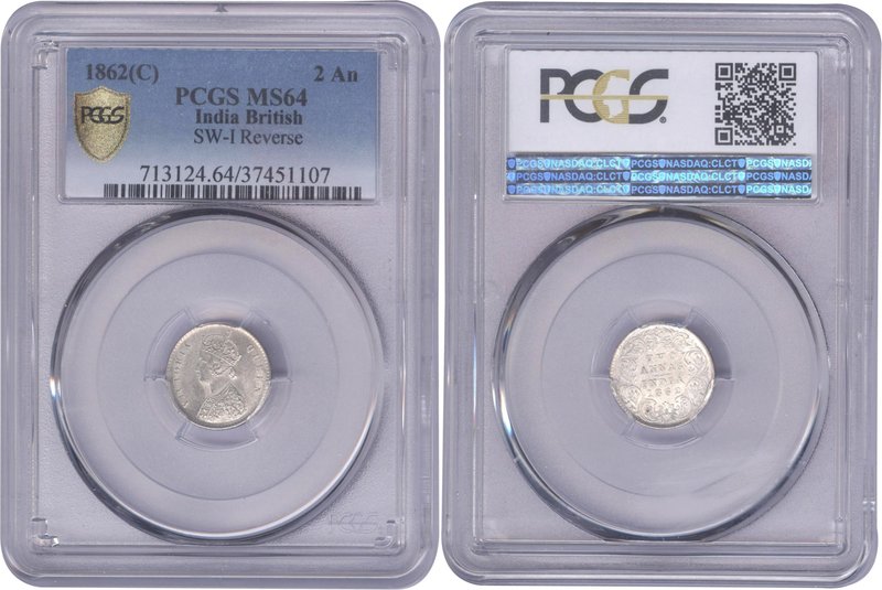 British India
Annas 2 (Silver)
Annas 02 
Silver Two Annas Coin of Victoria Qu...