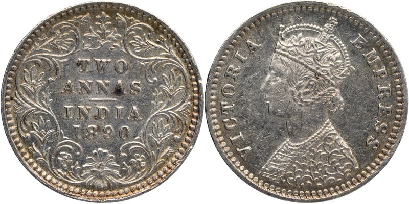 British India
Annas 2 (Silver)
Annas 02 
Silver Two Annas Coin of Victoria Em...