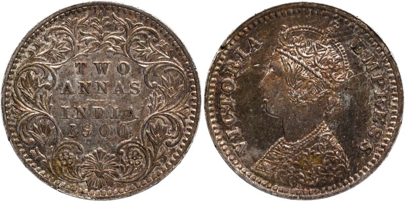 British India
Annas 2 (Silver)
Annas 02 
Silver Two Annas Coin of Victoria Em...
