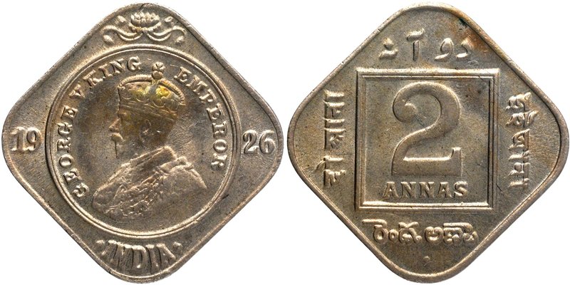 British India
Annas 2 (Cupro Nickel)
Annas 02 
Copper Nickel Two Annas Coin o...