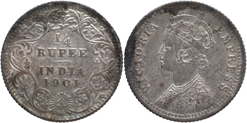 British India
Rupee 1/4 
Rupee 1/4
Silver Quarter Rupee Coin of Victoria Empr...