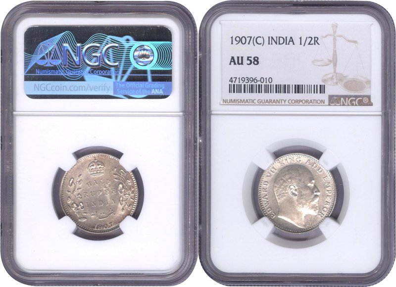 British India
Rupee 1/2 
Rupee 1/2
Silver Half Rupee Coin of King Edward VII ...