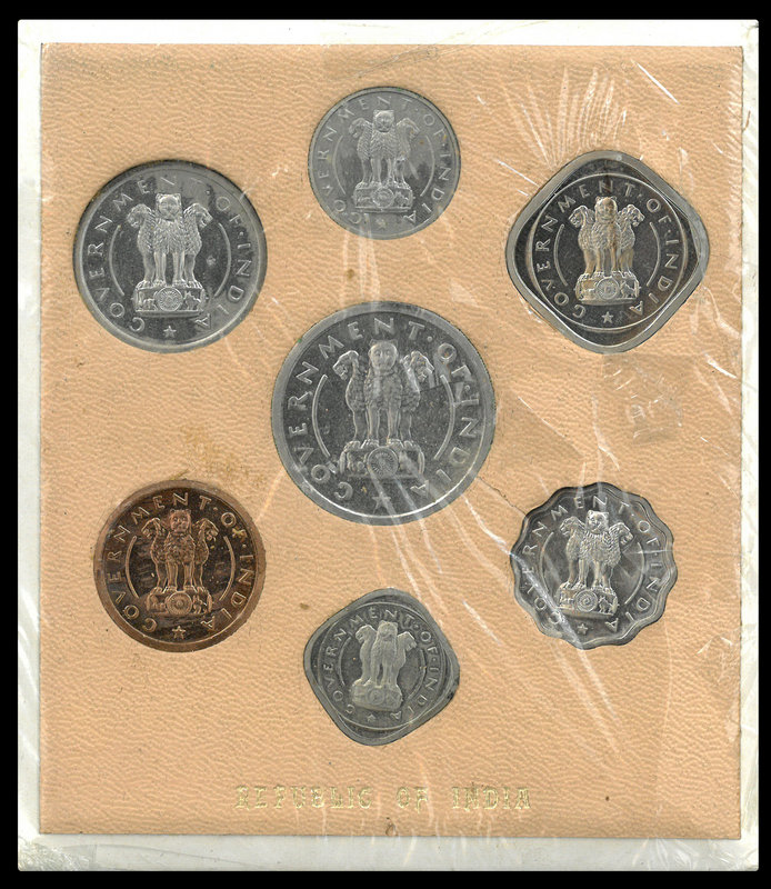 UNC Set
Set of 7 Coins
Rare UNC Set Regular Issue of Bombay Mint of Republic I...