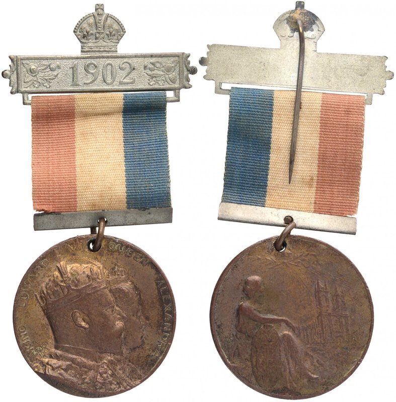 World Wide
U.K
Bronze Medal of King Edward VII and Queen Alexandra Coronation....