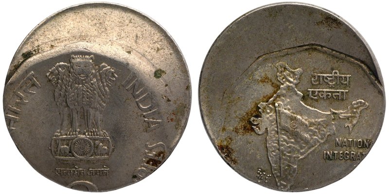 Coins
Republic India
Rupees 02
Off Centre Strike Error Copper Nickel Two Rupe...