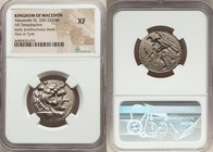 MACEDONIAN KINGDOM. Alexander III the Great (336-323 BC). AR tetradrachm (25mm, 5h). NGC XF. Posthumous issue of Ake or Tyre, dated Regnal Year 25 of ...