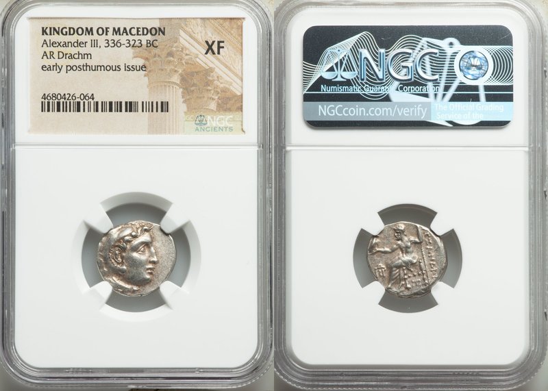 MACEDONIAN KINGDOM. Alexander III the Great (336-323 BC). AR drachm (17mm, 11h)....