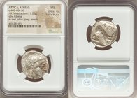 ATTICA. Athens. Ca. 440-404 BC. AR tetradrachm (23mm, 17.22 gm, 4h). NGC MS 4/5 - 4/5. Mid-mass coinage issue. Head of Athena right, wearing crested A...