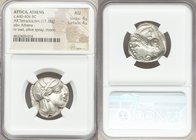 ATTICA. Athens. Ca. 440-404 BC. AR tetradrachm (24mm, 17.18 gm, 8h). NGC AU 4/5 - 4/5. Mid-mass coinage issue. Head of Athena right, wearing crested A...