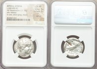 ATTICA. Athens. Ca. 440-404 BC. AR tetradrachm (25mm, 17.18 gm, 1h). NGC Choice VF 5/5 - 2/5, test cut. Mid-mass coinage issue. Head of Athena right, ...
