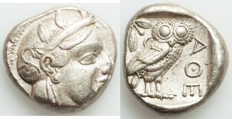 ATTICA. Athens. Ca. 440-404 BC. AR tetradrachm (24mm, 16.65 gm, 3h). XF. Mid-mas...