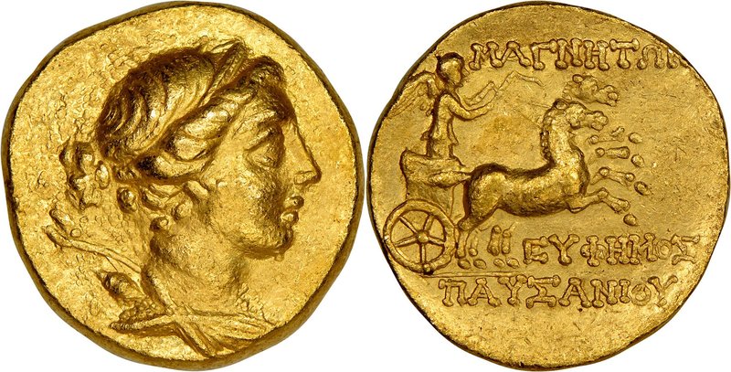 IONIA. Magnesia ad Maeandrum. Ca. 155-145 BC. AV stater (18mm, 8.44 gm, 12h). NG...