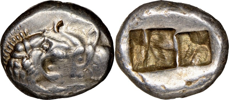 LYDIAN KINGDOM. Croesus or later (ca. 561-546 BC). AR half-stater or siglos (17m...