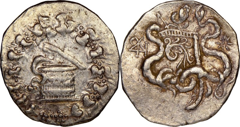 LYDIA. Sardes. (or PHRYGIA. Synnada.) Ca. 166-128 BC. AR cistophorus (26mm, 12h)...
