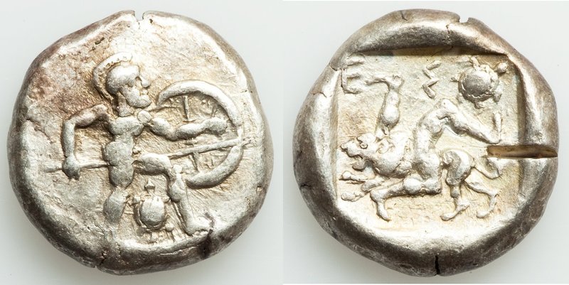 PAMPHYLIA. Aspendus. Ca. mid-5th century BC. AR stater (20mm, 10.72 gm, 12h). VF...