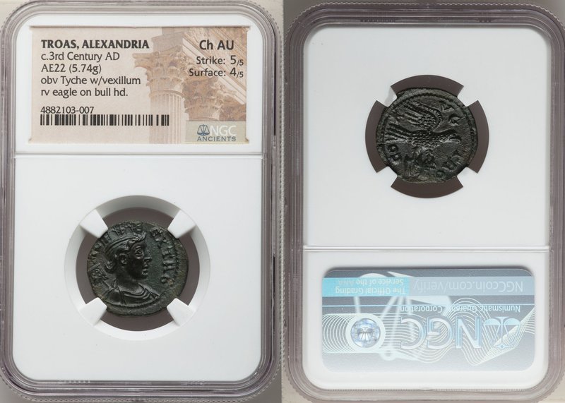 TROAS. Alexandria. Ca. 3rd century AD. AE (22mm, 5.74 gm, 7h). NGC Choice AU 5/5...
