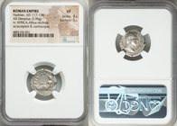 Hadrian (AD 117-138). AR denarius (18mm, 2.96 gm, 6h). NGC VF 4/5 - 5/5. Rome, AD 134-138. HADRIANVS-AVG COS III P P, laureate head of Hadrian right /...