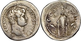 Hadrian (AD 117-138). AR cistophorus (28mm, 10.57 gm, 7h). NGC Choice Fine 5/5 - 3/5, overstruck. Sardes, after AD 128. HADRIANVS-AVGVSTVS P P, bare h...
