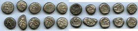 ANCIENT LOTS. Greek. Pamphylia. Aspendus. Ca. mid-5th century BC. Lot of ten (10) AR staters. VG-Fine. Includes: Hoplite and triskeles. Ten (10) coins...