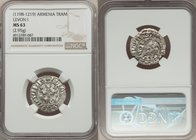 Cilician Armenia. Levon I Tram ND (1198-1219) MS63 NGC, 22mm. 2.95gm. Argent toning, good strike for type. 

HID09801242017