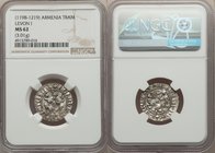 Cilician Armenia. Levon I Tram ND (1198-1219) MS62 NGC, 22mm. 3.01gm. Bold strike, argent toning. 

HID09801242017