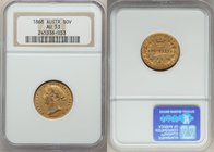 Victoria gold Sovereign 1868-SYDNEY AU53 NGC, Sydney mint, KM4. AGW 0.2353 oz.

HID09801242017