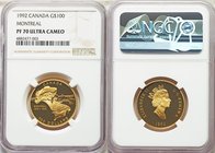 Elizabeth II gold Proof 100 Dollars 1992 PR70 Ultra Cameo NGC, Royal Canadian Mint, KM211. AGW 0.2499 oz. 

HID09801242017
