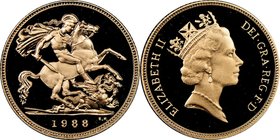 Elizabeth II gold Proof 1/2 Sovereign 1988 PR70 Ultra Cameo NGC, KM942. AGW 0.1176 oz. 

HID09801242017
