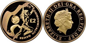 Elizabeth II gold Proof 2 Pounds 2002 PR69 Ultra Cameo NGC, KM1031b. Mintage: 500. AGW 0.4706 oz. 

HID09801242017