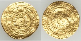 Fatimid. al-Mu'izz (AH 341-365 / AD 953-975) gold Dinar AH 365 (AD 975/6) Fine, al-Mansuriya mint, A-697.1. 18.9mm. 4.04gm.

HID09801242017