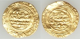 Fatimid. al-Hakim (AH 386-411 / AD 996-1021) gold Dinar AH 409 (AD 1019/20) VF, al-Mansuriya mint, A-709A. 21.4mm. 4.10gm. 

HID09801242017