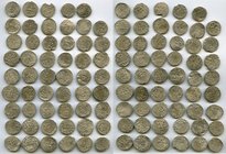 53-Piece Lot of Uncertified Dirhams, Includes 53 coins, of mostly Kaykhusraw III (AH 663-687 / AD 1265-1283), and Mas'ud II (AH 679-697 / AD 1280-1298...