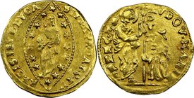 Venice. Ludovico Manin gold Zecchino ND (1789-1797) MS63 NGC, KM755, Fr-1445. 21mm. 3.50gm. LUDOV MANIN S M VENET / DVX. Doge kneeling left, holding c...