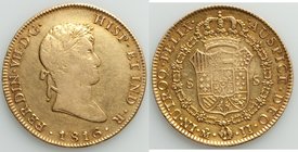 Ferdinand VII gold 8 Escudos 1816 Mo-JJ VF, Mexico City mint, KM161. 36.9mm. 26.93gm. AGW 0.7614 oz. 

HID09801242017