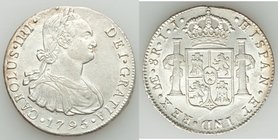 Charles IV 8 Reales 1795 LM-IJ AU, Lima mint, KM97. Boldly struck portrait. 39.6mm. 26.89gm.

HID09801242017