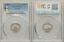 3-Piece Lot of Certified Assorted Issues, 1) Ceylon: Edward VII 10 Cents 1908 - MS63 PCGS, KM97 2) Ceylon: George V 50 Cents 1920-B - MS63 PCGS, Bomba...