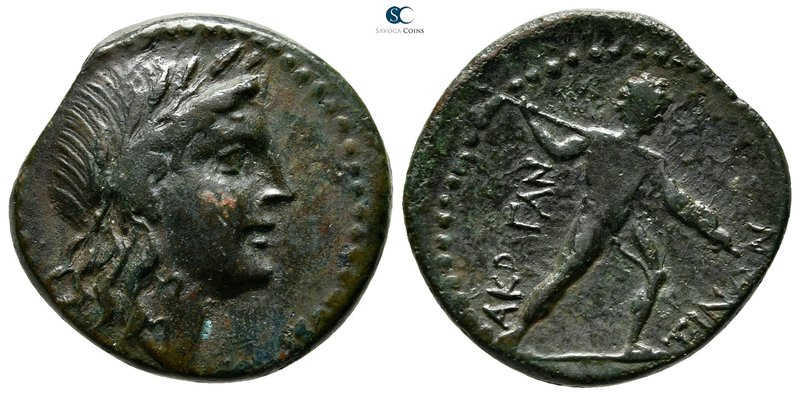 Sicily. Akragas circa 240-212 BC. 
Bronze Æ

22 mm., 7,10 g.

Laureate head...