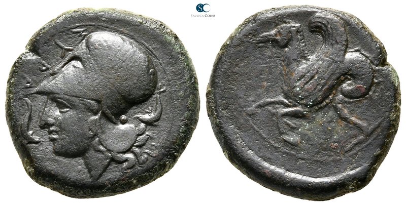 Sicily. Syracuse. Dionysios I. 405-367 BC. 
Litra Æ

20 mm., 6,77 g.

Helme...