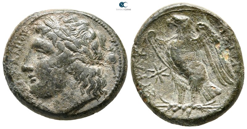 Sicily. Syracuse 287-278 BC. Time of Hiketas
Bronze Æ

24 mm., 9,72 g.

ΔIO...