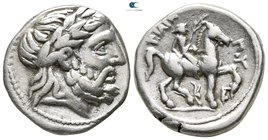 Macedon. Amphipolis. Kassander 306-297 BC. As regent, 317-305 BC. In the name and types of Philip II. Struck circa 316-311 BC. Tetradrachm AR