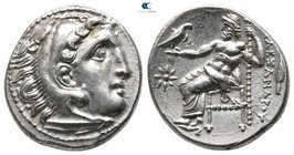 Kings of Macedon. Kolophon. Philip III Arrhidaeus 323-317 BC. In the name and types of Alexander III. Struck under Menander or Kleitos, circa 322-319 ...
