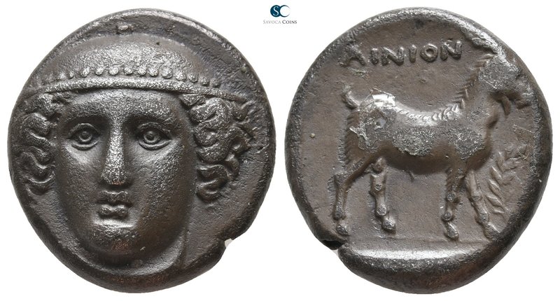 Thrace. Ainos circa 405-357 BC. 
Tetradrachm AR

24 mm., 15,22 g.

Head of ...
