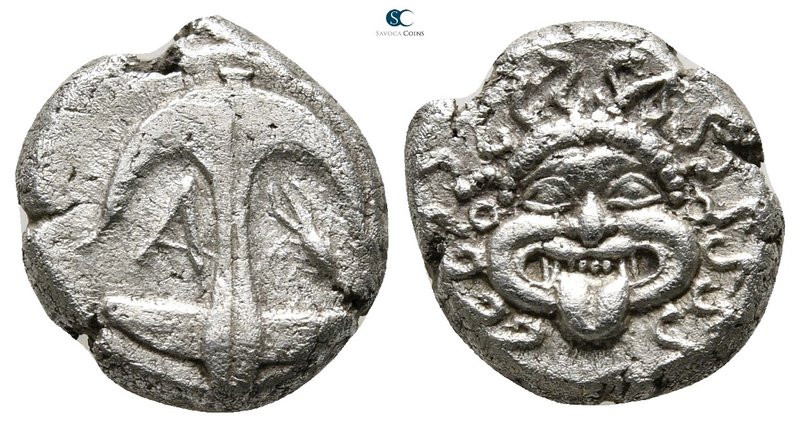 Thrace. Apollonia Pontica circa 480-450 BC. 
Drachm AR

13 mm., 3,16 g.

Up...