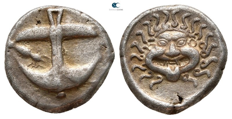 Thrace. Apollonia Pontica circa 420-300 BC. 
Drachm AR

15 mm., 3,50 g.

An...
