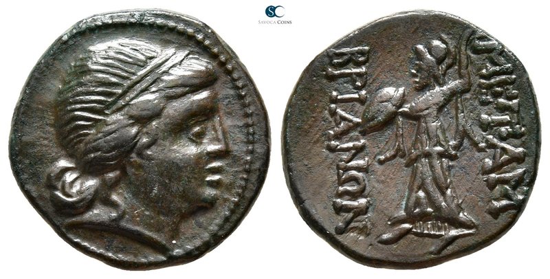 Thrace. Mesembria circa 175-100 BC. 
Bronze Æ

19 mm., 4,88 g.

Diademed fe...