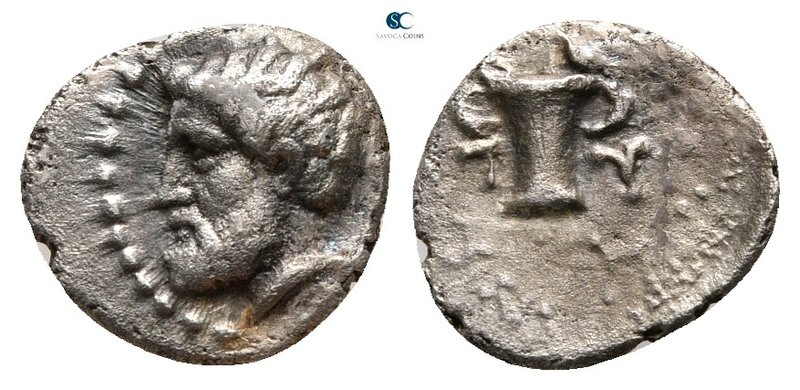 Kings of Thrace. Kotys I circa 382-359 BC. 
Diobol AR

11 mm., 0,81 g.

Bea...